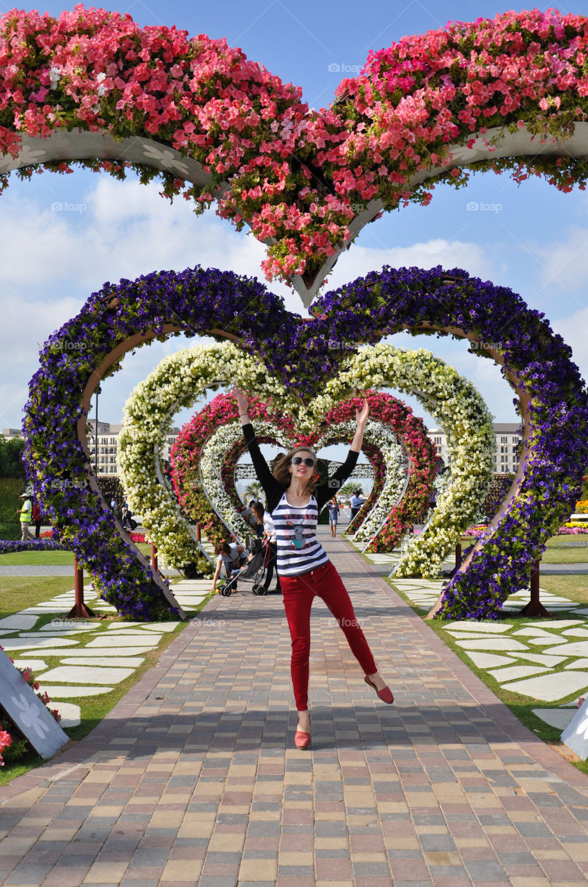 Flower heart arch 