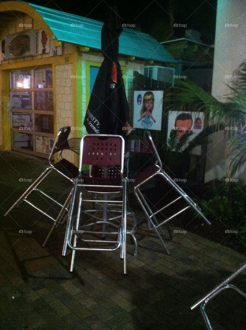 Waiting for fair weather. Chairs 