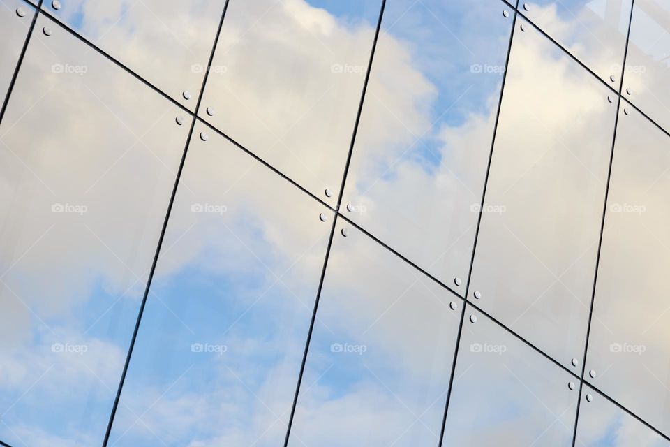 glass facade of building