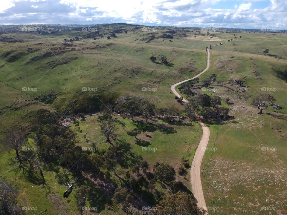 Aerial country roads