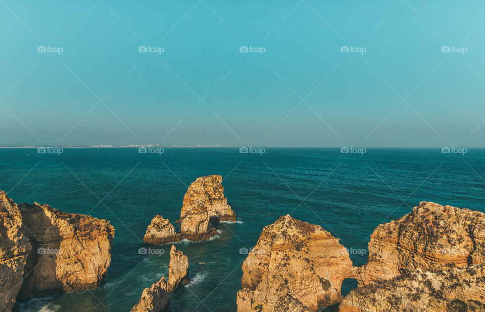 Rock formation at Ponta da Piedade, Algarve, Portugal 