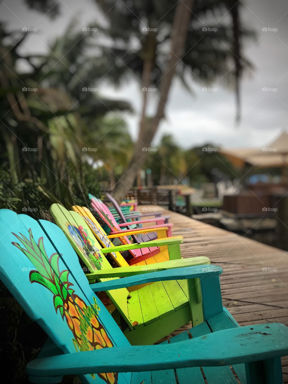 Beach Chairs at Guanabanas Restaurant in Jupiter, FL