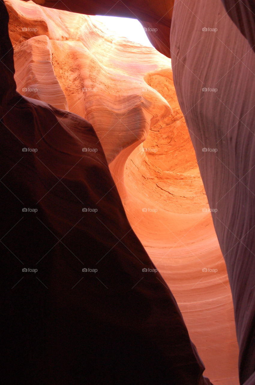 Orange And Purple Frame In Antelope Canyon