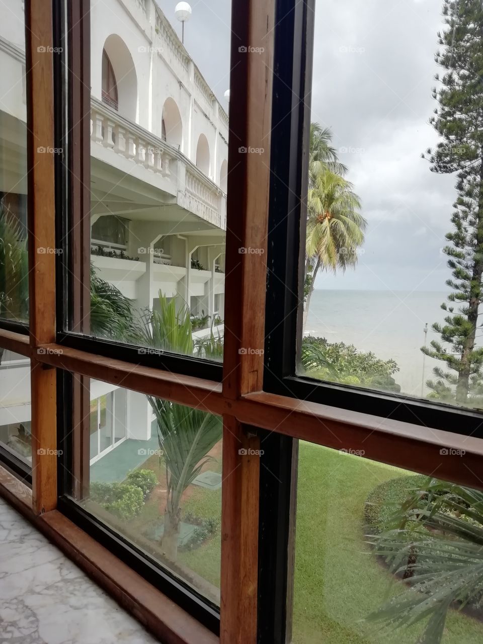 The other side view of the garden and the seashore