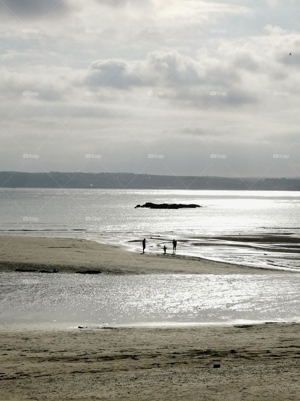 Seashore, beautiful beach, monochrome, sea, seascape.