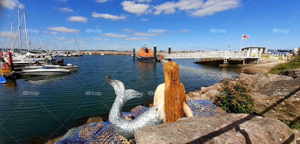 mermaid looking out to sea