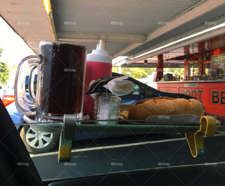 Nothing like having food delivered to the front door of your car.