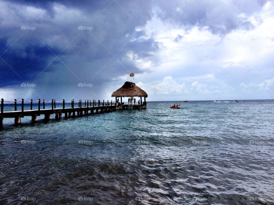 beach ocean storm dock by htownchowdown