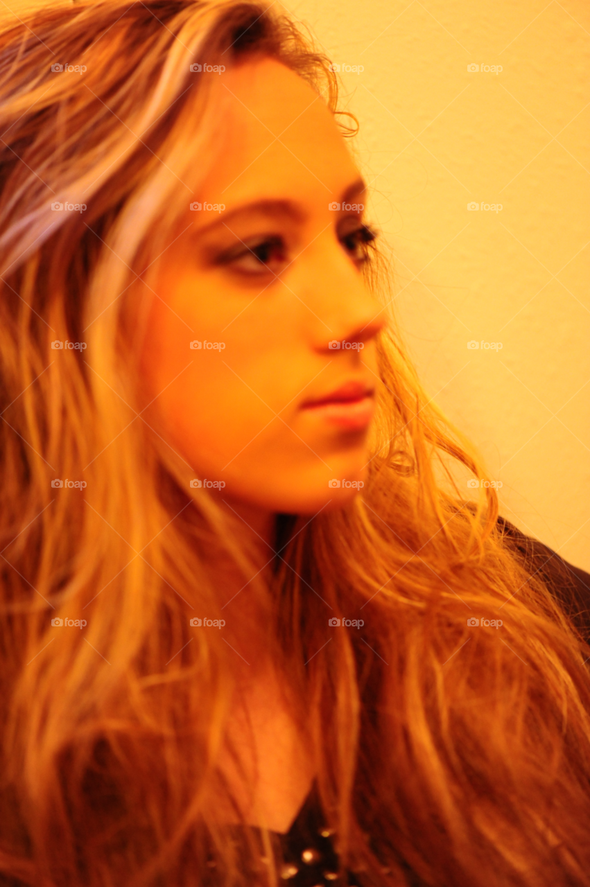 girl model portrait profile by lightanddrawing