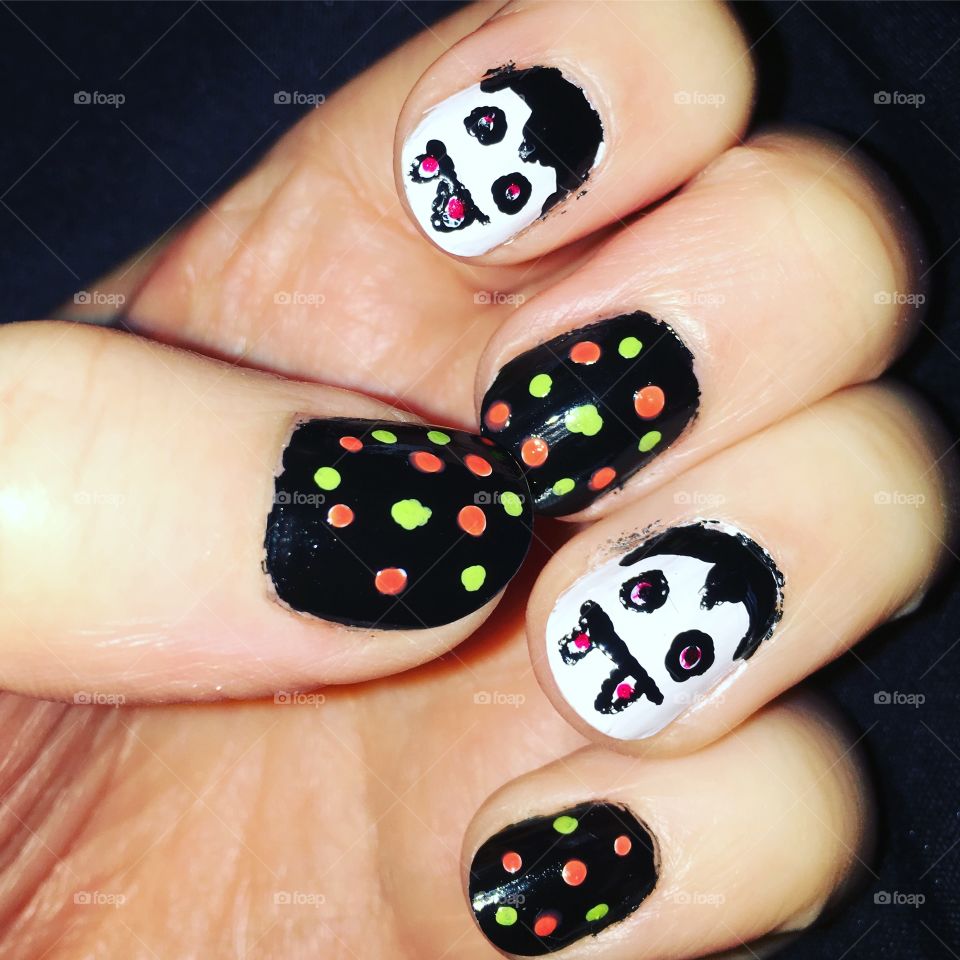 Halloween Vampire nails. Nail art. 