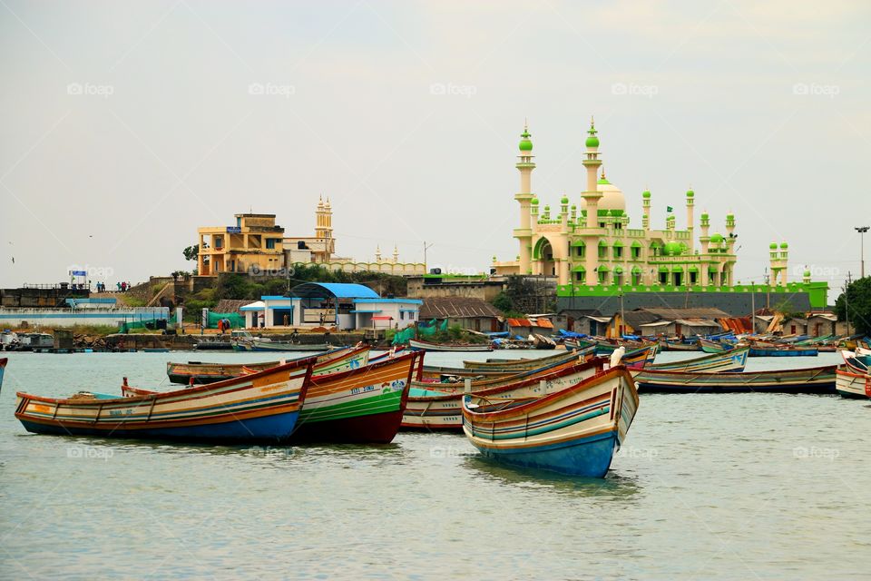Fishing harbour in Kerala,India
