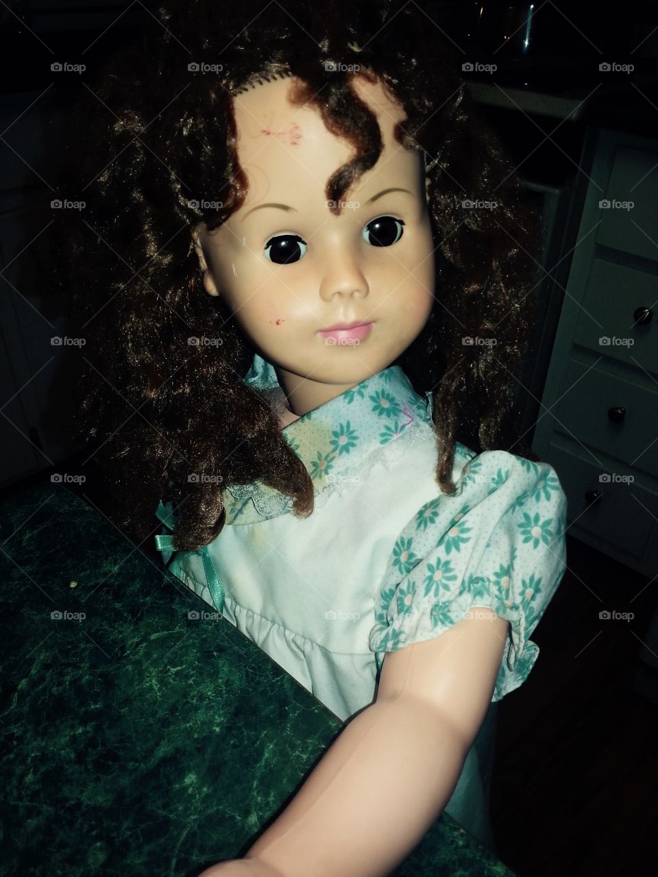 Big four foot old doll.