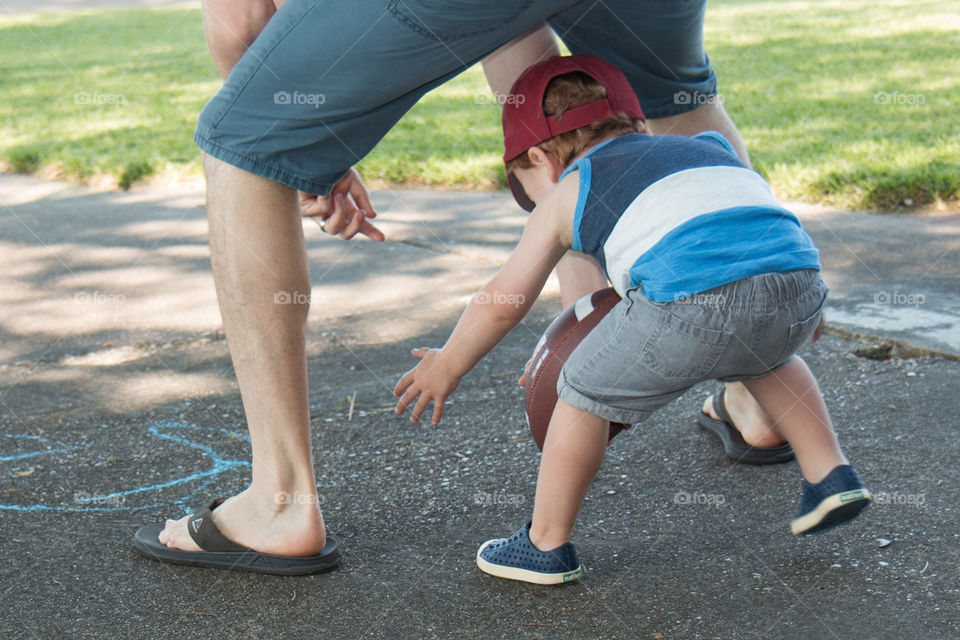 Football with dad 