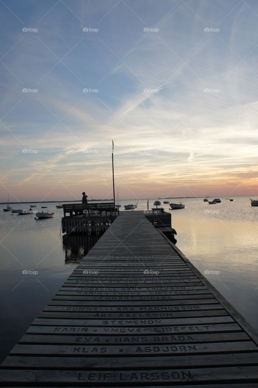 Jetty in sunset