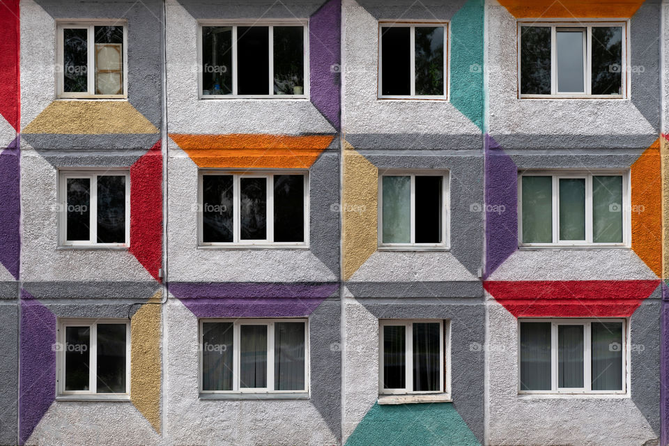 Apartment building windows