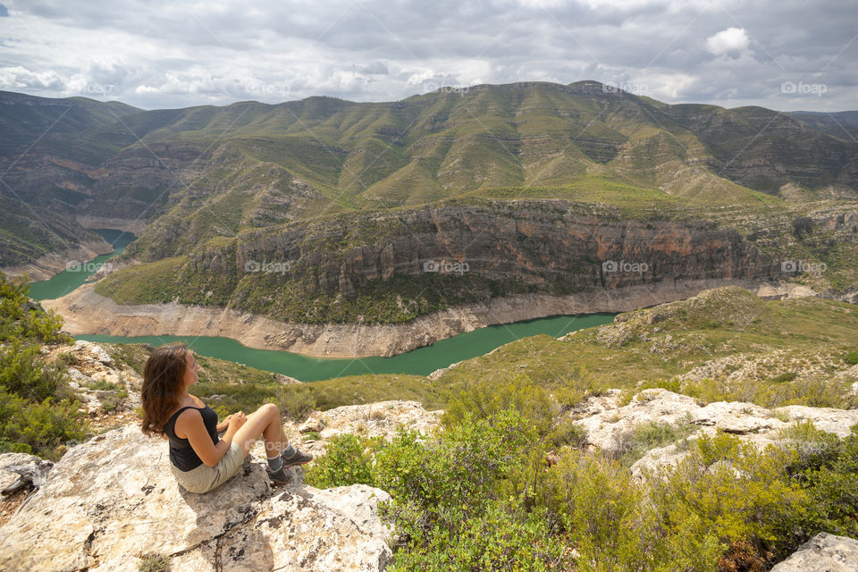 Hiking in mountains. Spain 