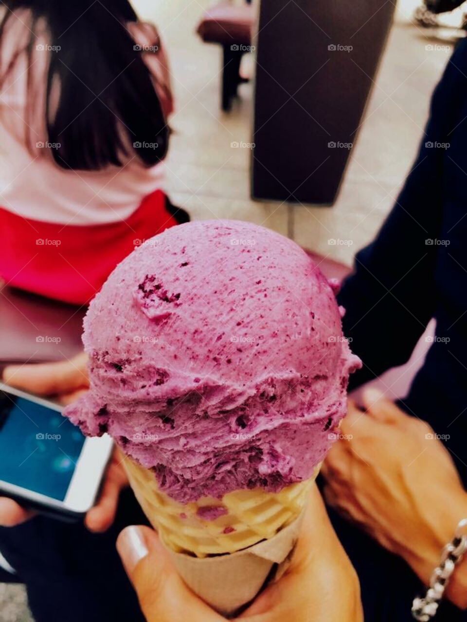 Blueberries ice cream 