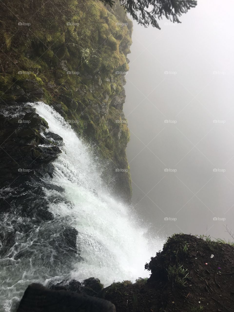 At the top of Multnomah Fall