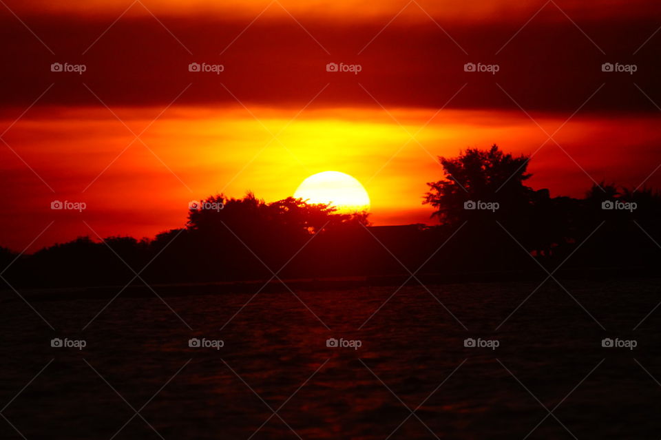see you tomorrow... sunset harapan island. java of indonesia