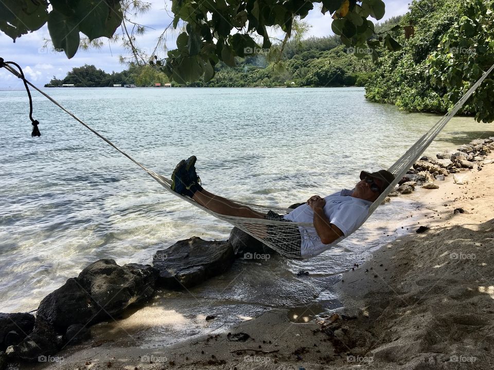 Relaxing time near the lagoon