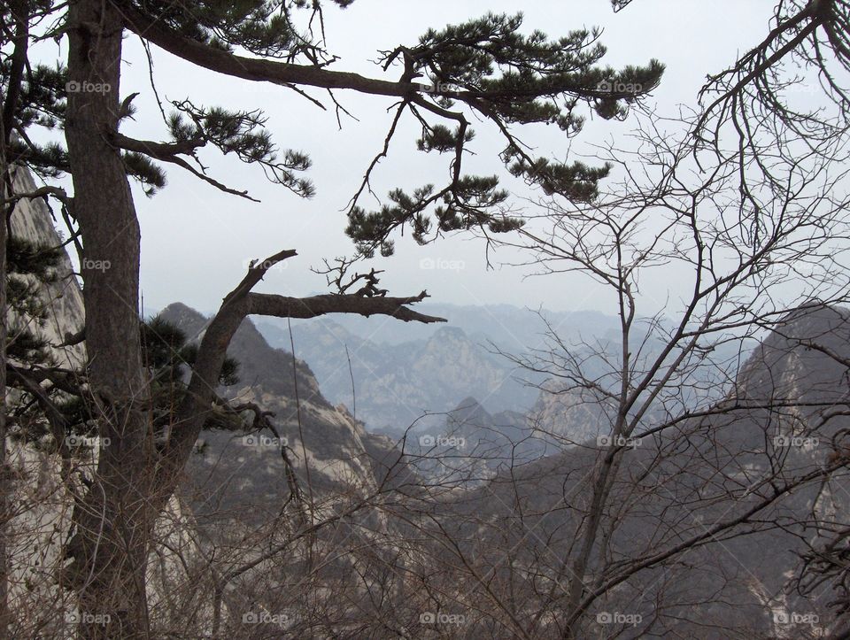 Mt Hua near Huayin in Shaanxi Province China