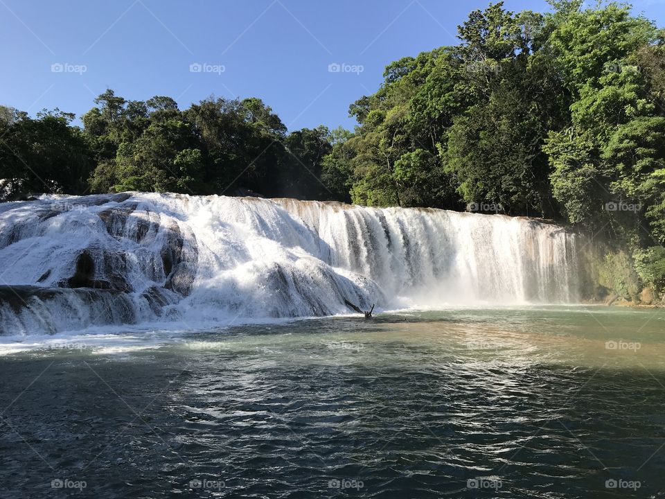 Natural waterfall landscape park