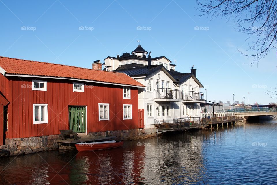 The harbor in Norrtälje, Sweden 