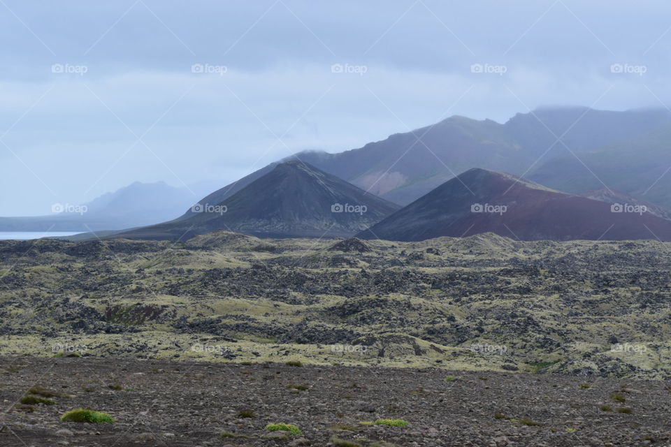 Volcano, craters, Iceland