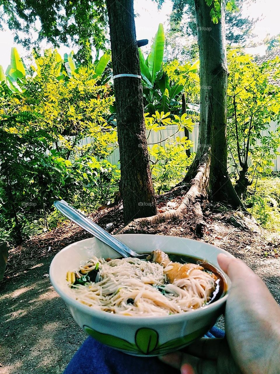 I'm eating chicken noodle soup.