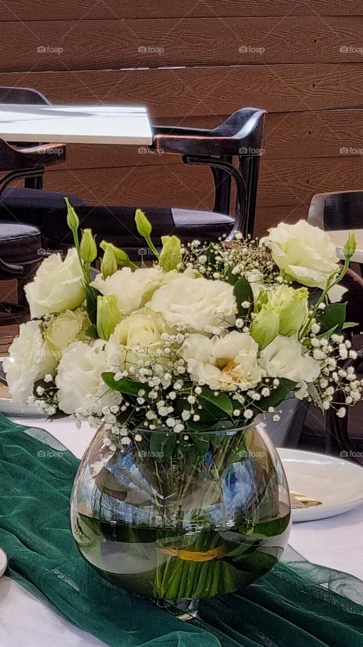 decorative flowers on a table