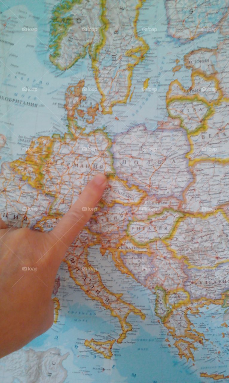 Map and finger