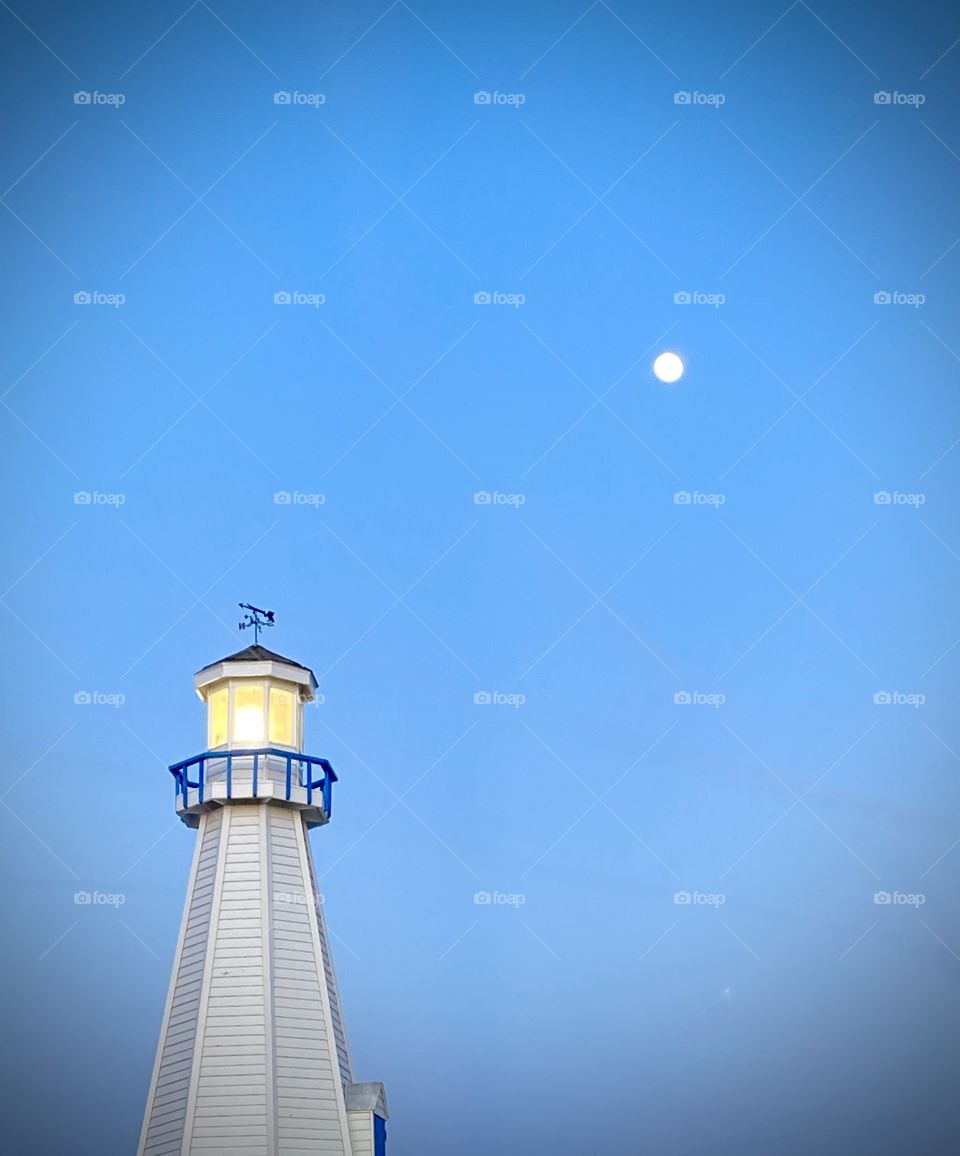 Lighthouse in the moonlight