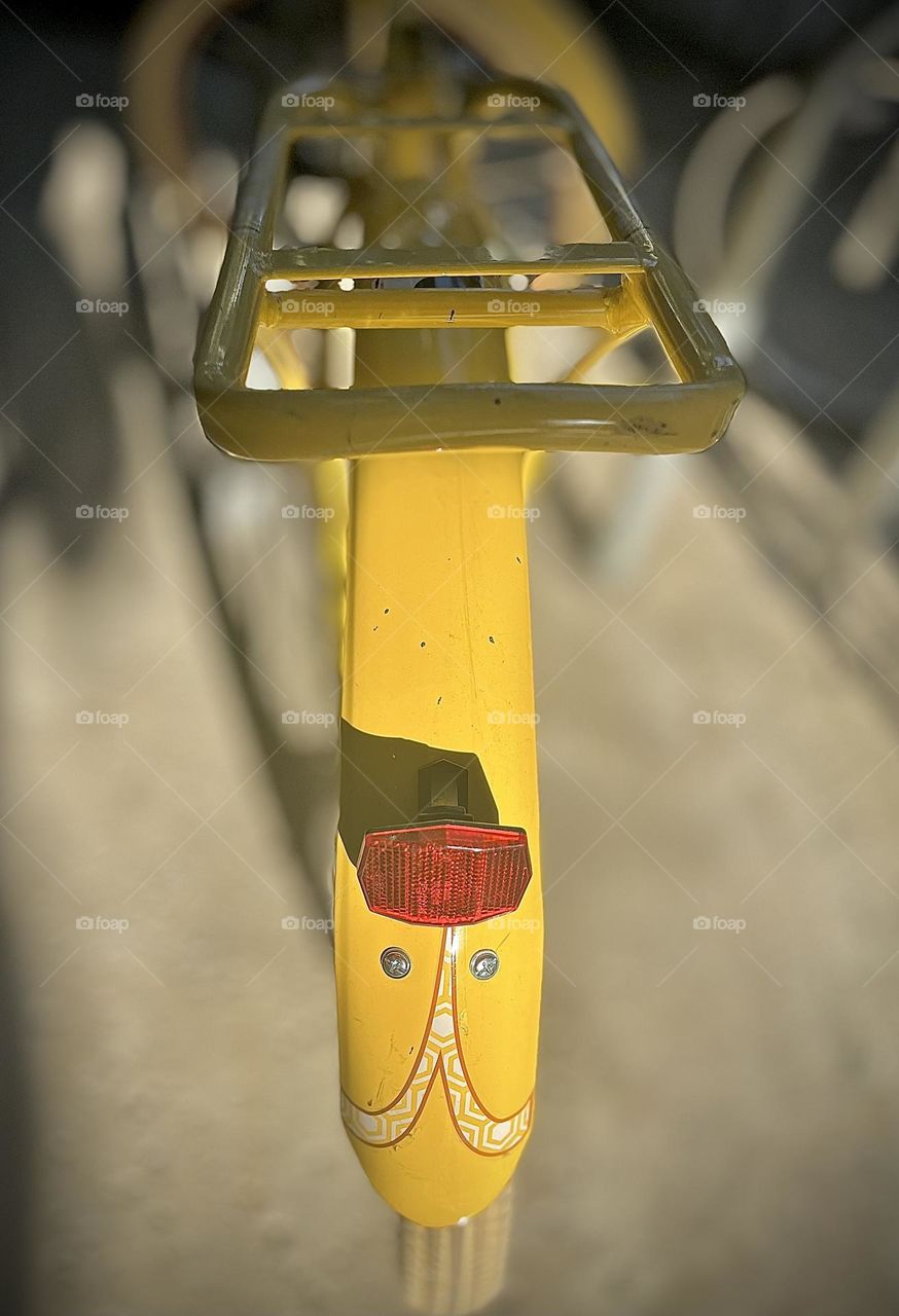 Yellow Bicycle Rear