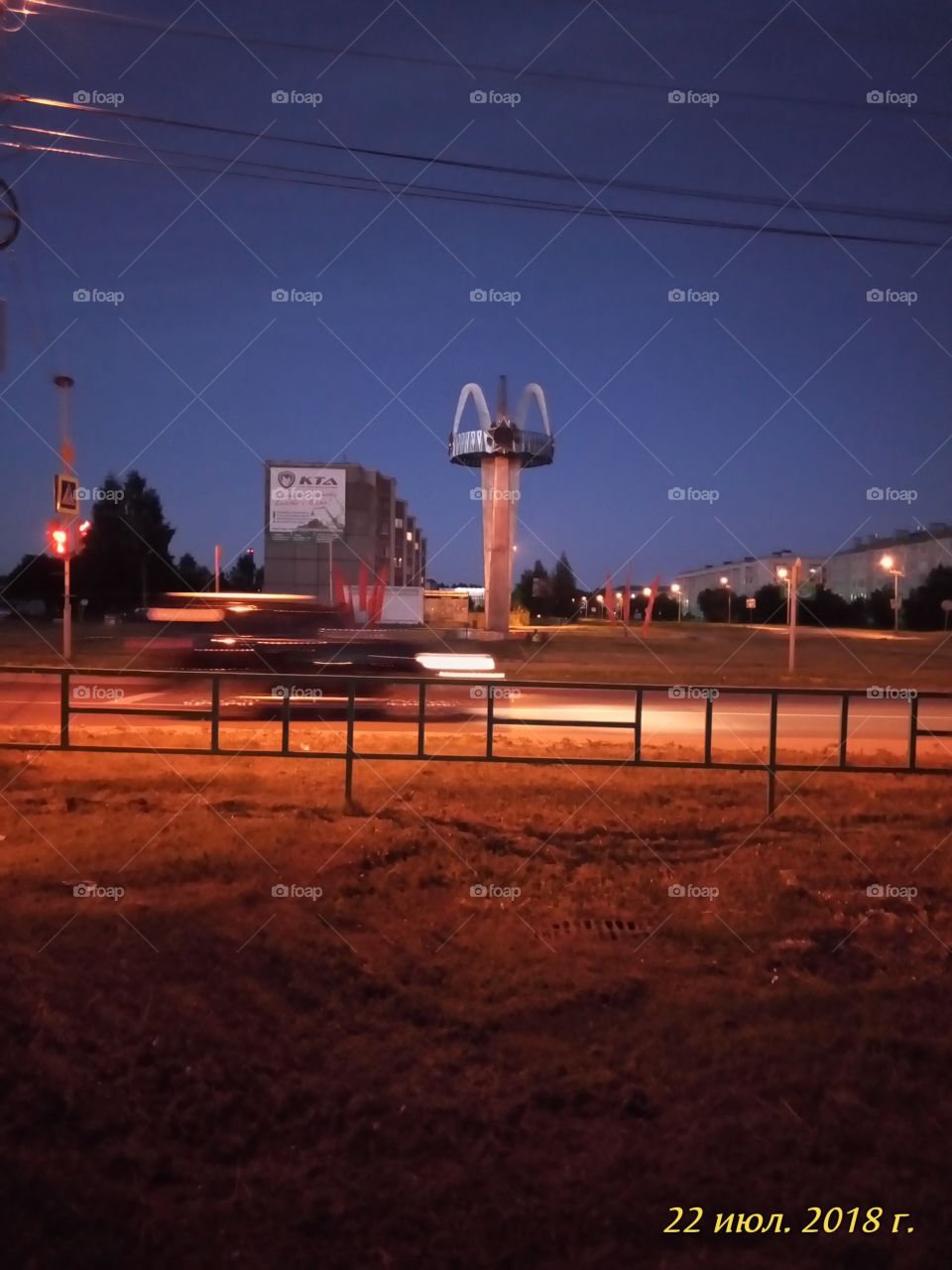 ночь.ночные огни.дорога.