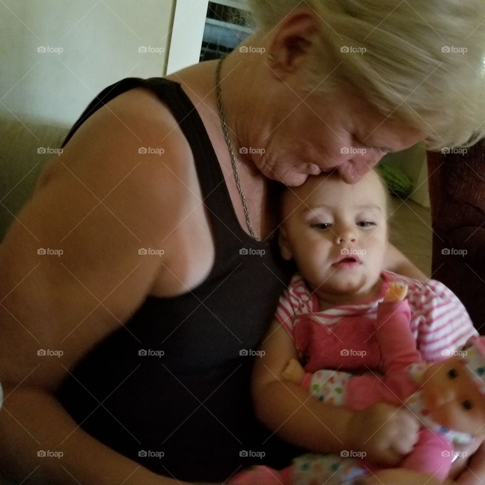 Grandma and baby girl