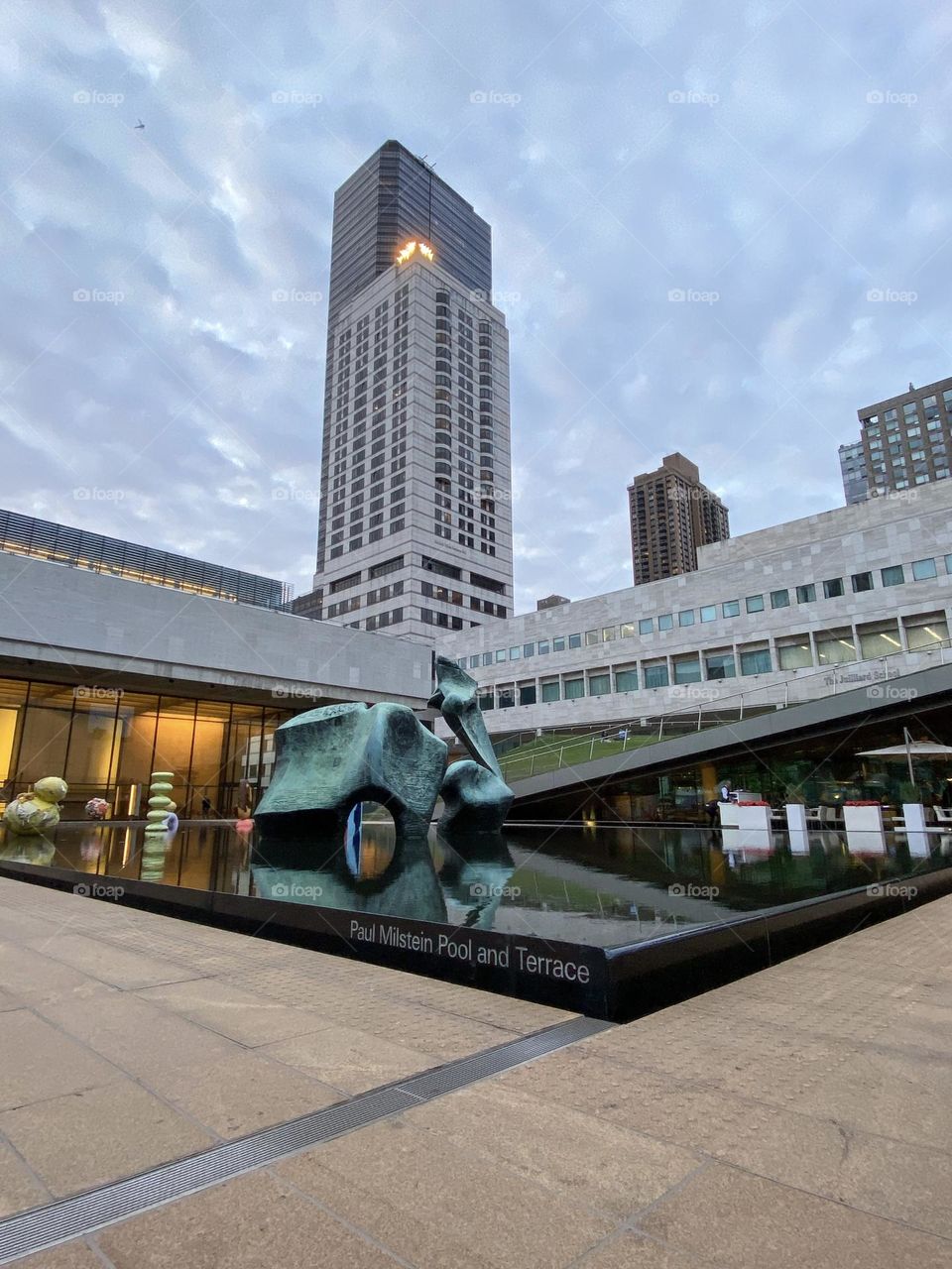 Paul Milstein Pool and terrace Lincoln Center Neq York City.