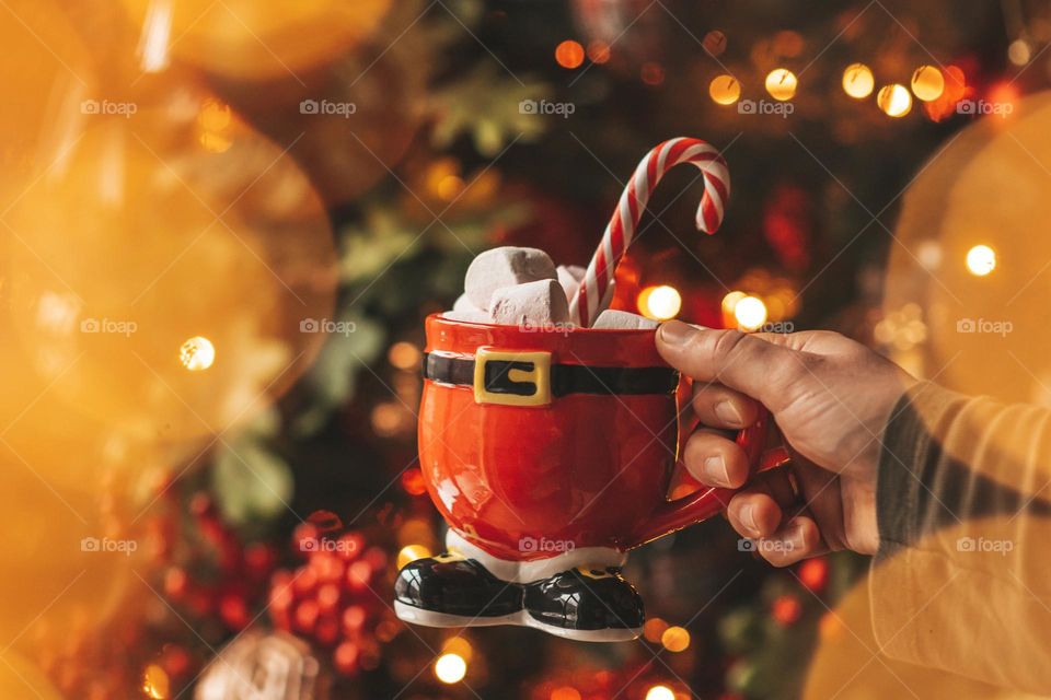 time to enjoy a hot cozy drink on Christmas holidays