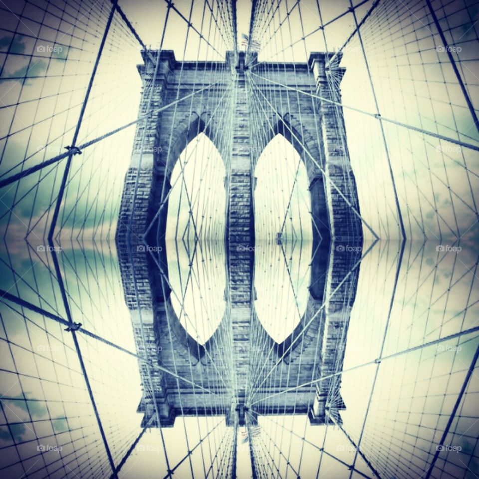 Brooklyn bridge reflections 