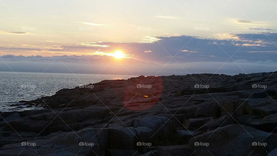 Sunset at schoodic point