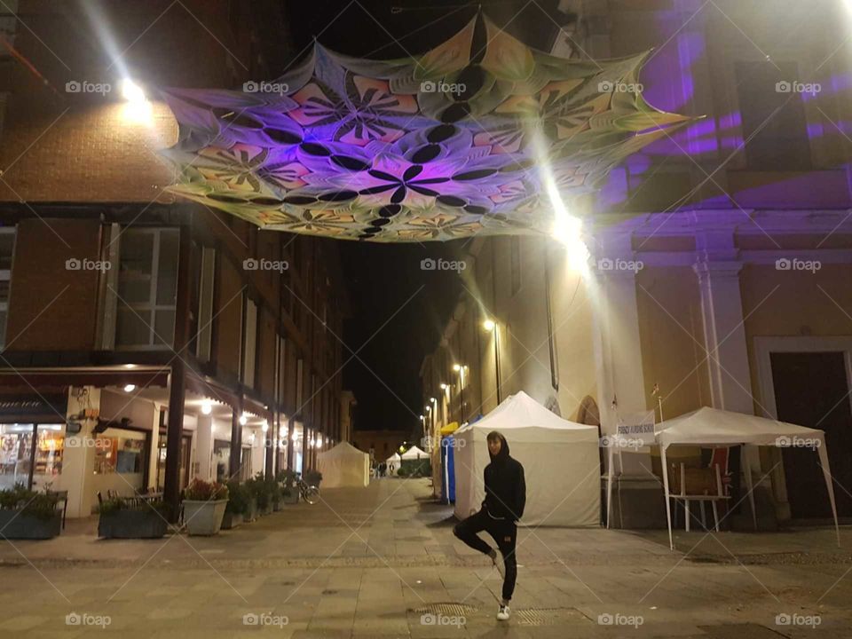 square in the evening