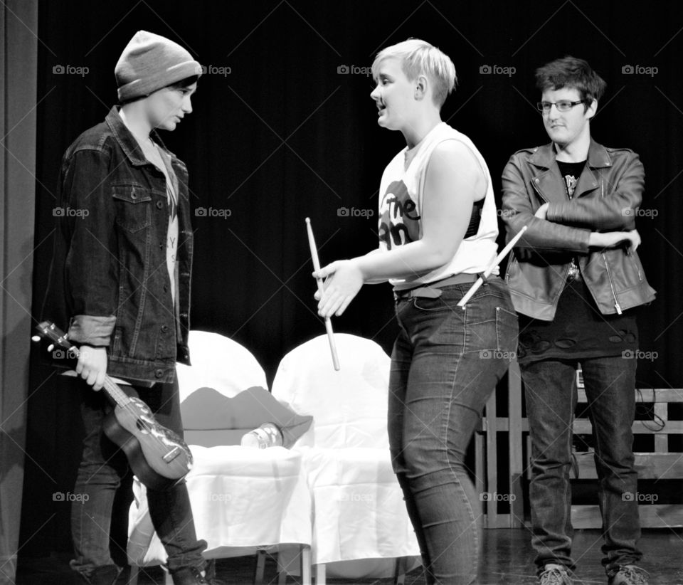 On stage in twelfth night