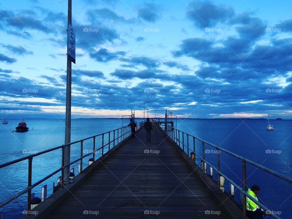 From my point of view at the pier before fishing 