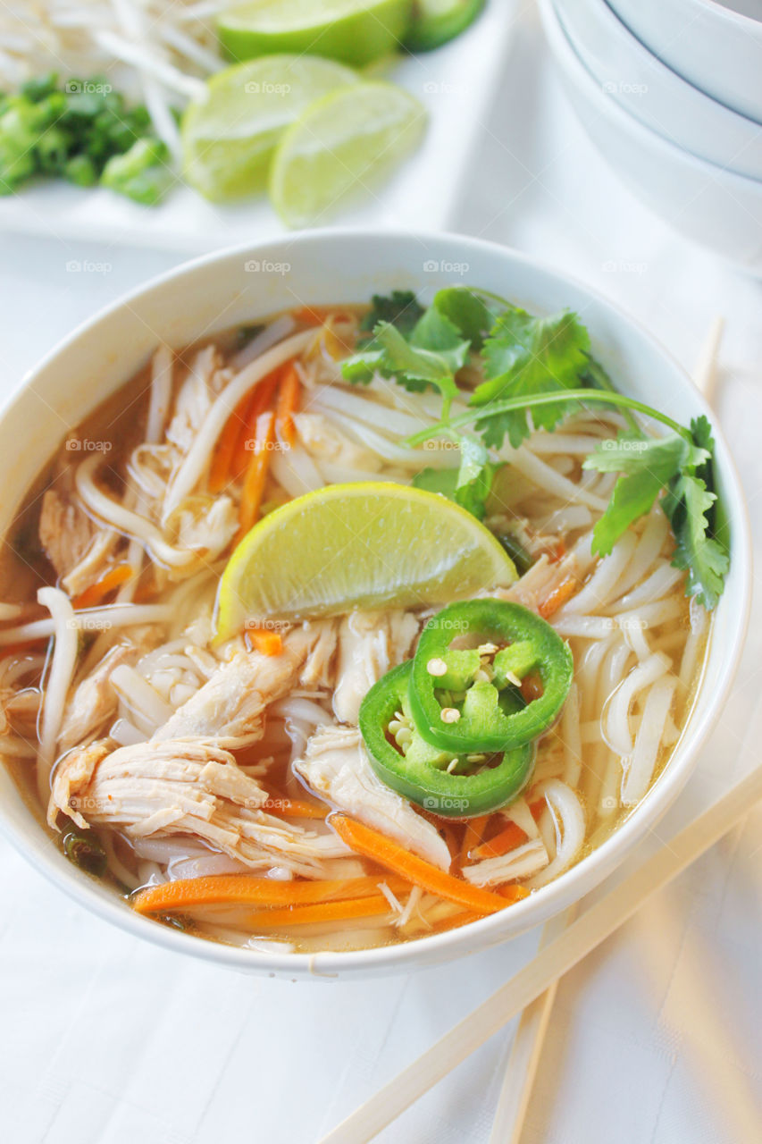 Close-up of soup in bowl