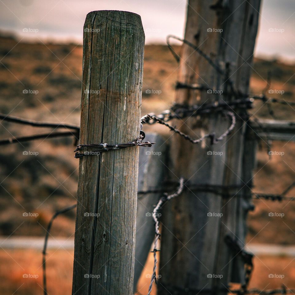 Post macro with wire and chain.
