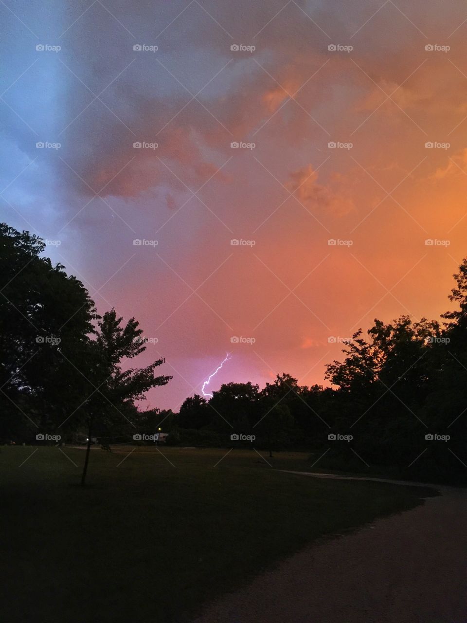 Lighting storm in Wisconsin 