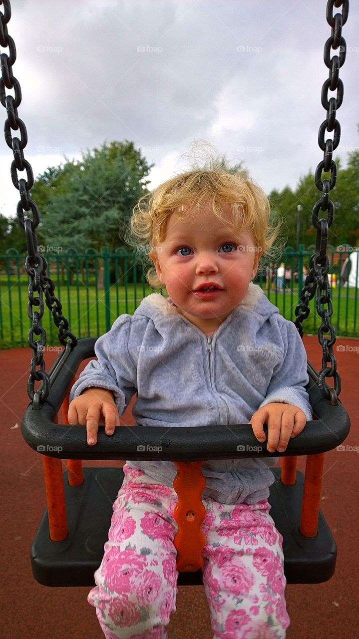 Child, Playground, Little, Swing, Cute