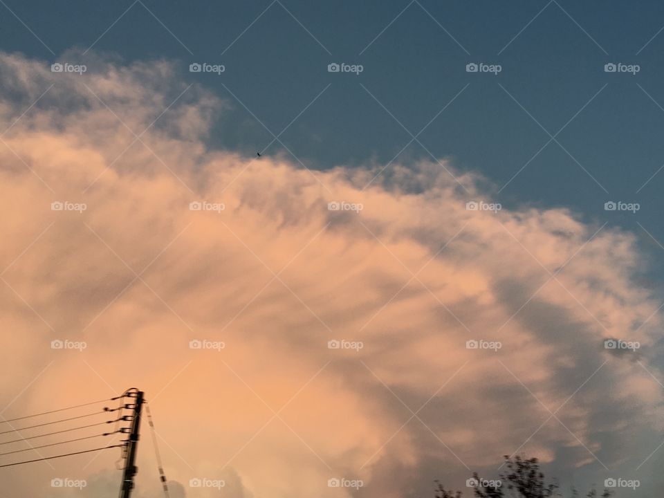 Evening stormy clouds