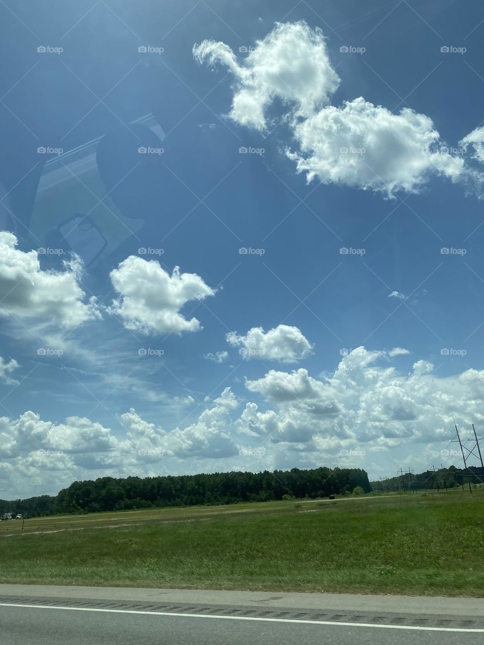 Looking out the window 