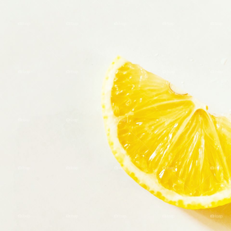 Close-up of lemon slice