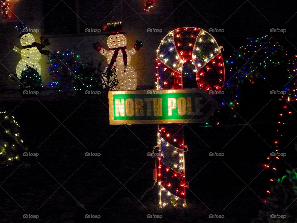 North Pole sign decoration